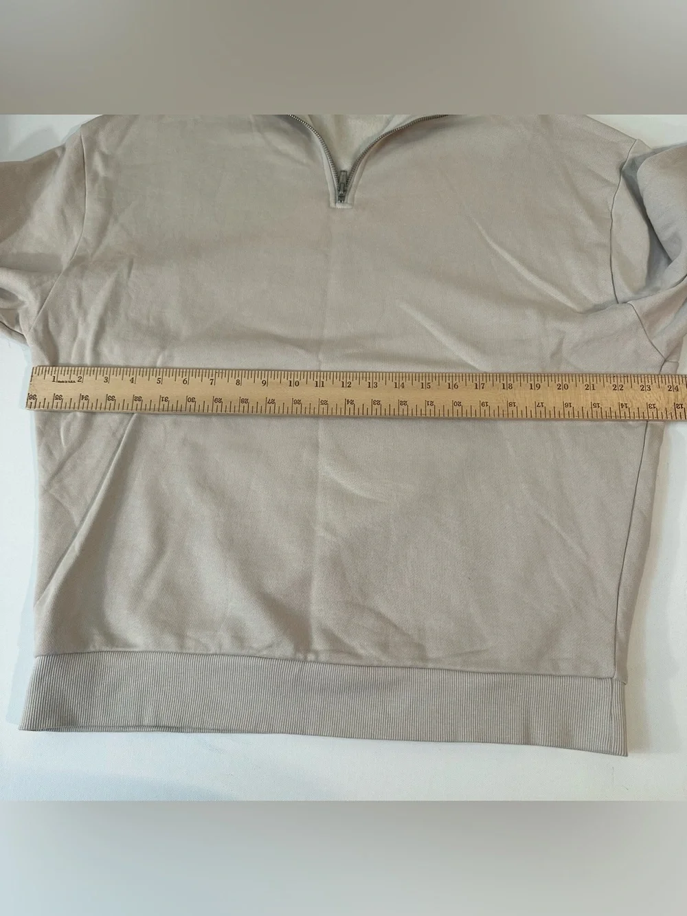 ASOS - MENS - HALF ZIP NEUTRAL BEIEGE TAN SWEATER